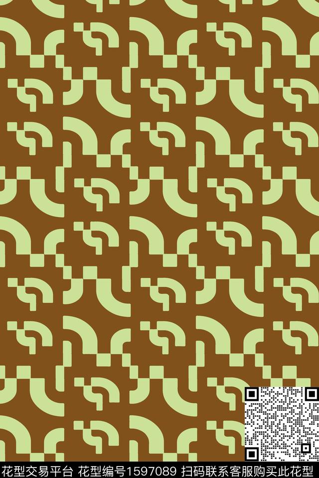 几何复古传统印花华亿平台下载（图片编号: 1597089） - 瓦栏（Walan）