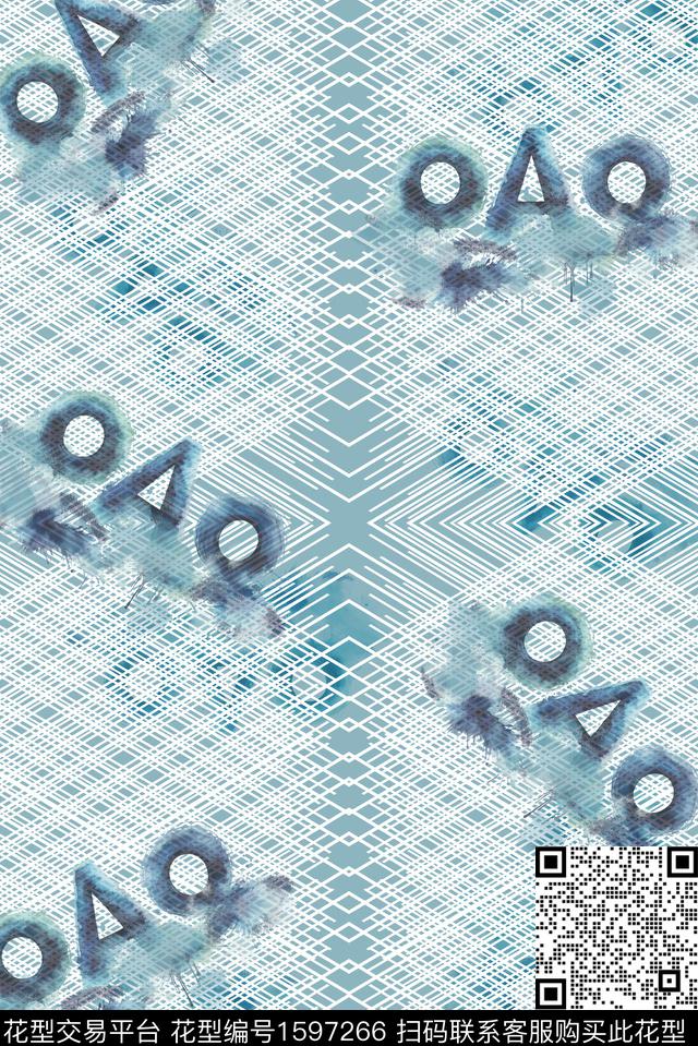 水彩线条底纹数码印花华亿平台下载（图片编号: 1597266） - 瓦栏（Walan）