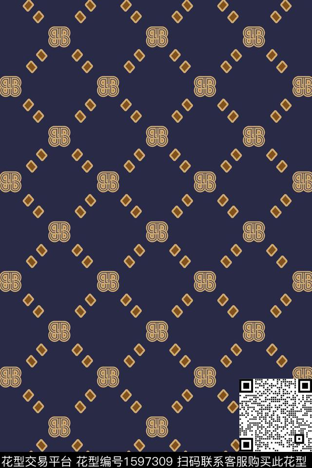 几何格子商务传统印花华亿平台下载（图片编号: 1597309） - 瓦栏（Walan）