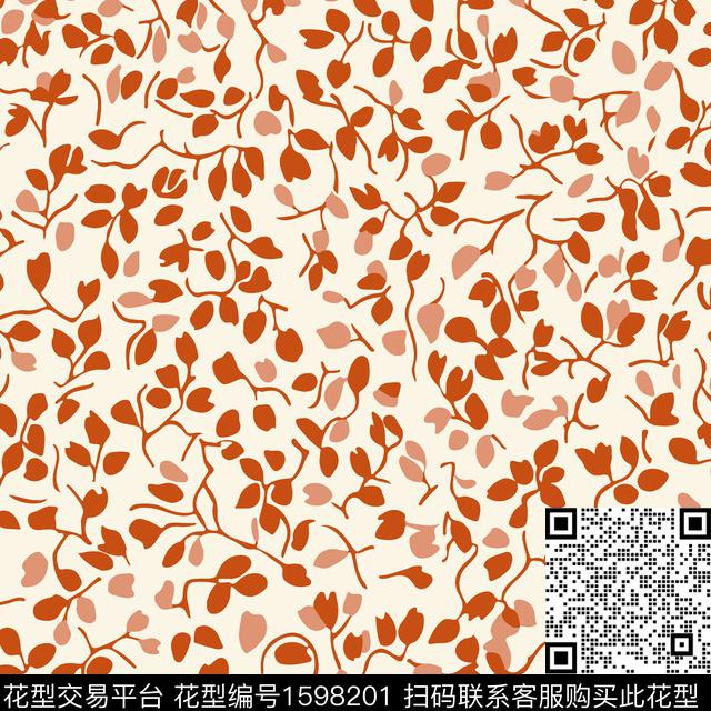 花卉抽象花卉小碎花传统印花华亿平台下载（图片编号: 1598201） - 瓦栏（Walan）