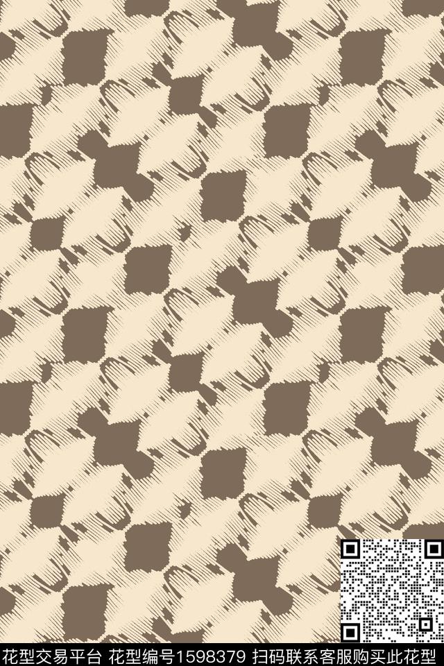 条纹抽象咖色数码印花华亿平台下载（图片编号: 1598379） - 瓦栏（Walan）
