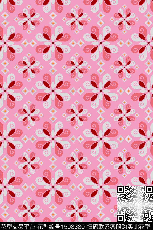 民族风几何混合拼接传统印花华亿平台下载（图片编号: 1598380） - 瓦栏（Walan）