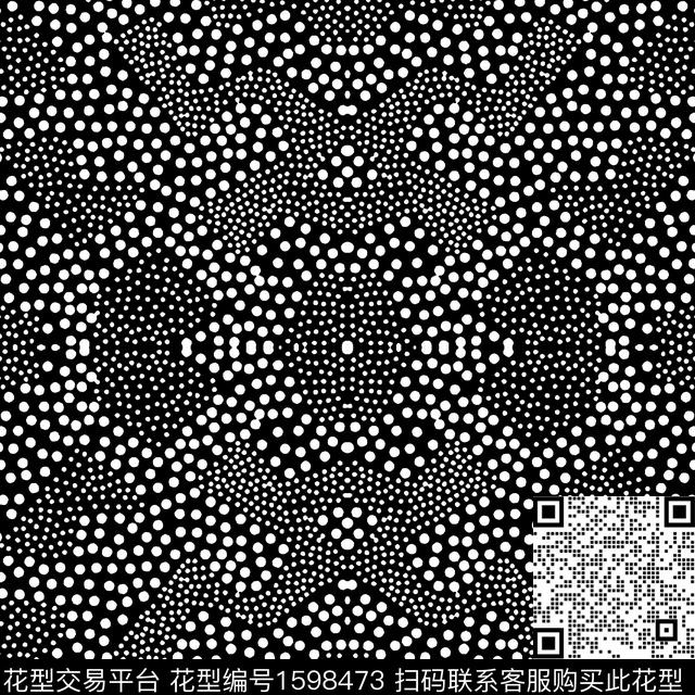 黑白华亿平台大牌风对称花传统印花华亿平台下载（图片编号: 1598473） - 瓦栏（Walan）