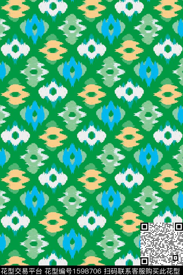 连续童装笔触数码印花华亿平台下载（图片编号: 1598706） - 瓦栏（Walan）