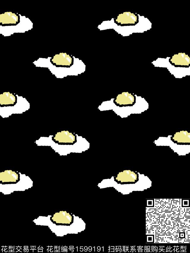 趣味童装荷包蛋传统印花华亿平台下载（图片编号: 1599191） - 瓦栏（Walan）