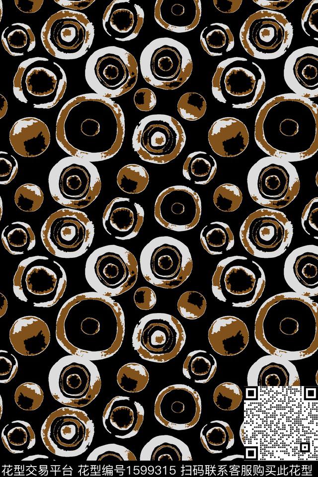 抽象几何圆传统印花华亿平台下载（图片编号: 1599315） - 瓦栏（Walan）