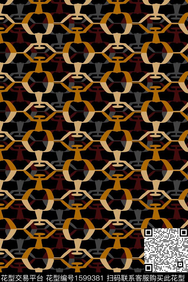 抽象几何传统印花华亿平台下载（图片编号: 1599381） - 瓦栏（Walan）
