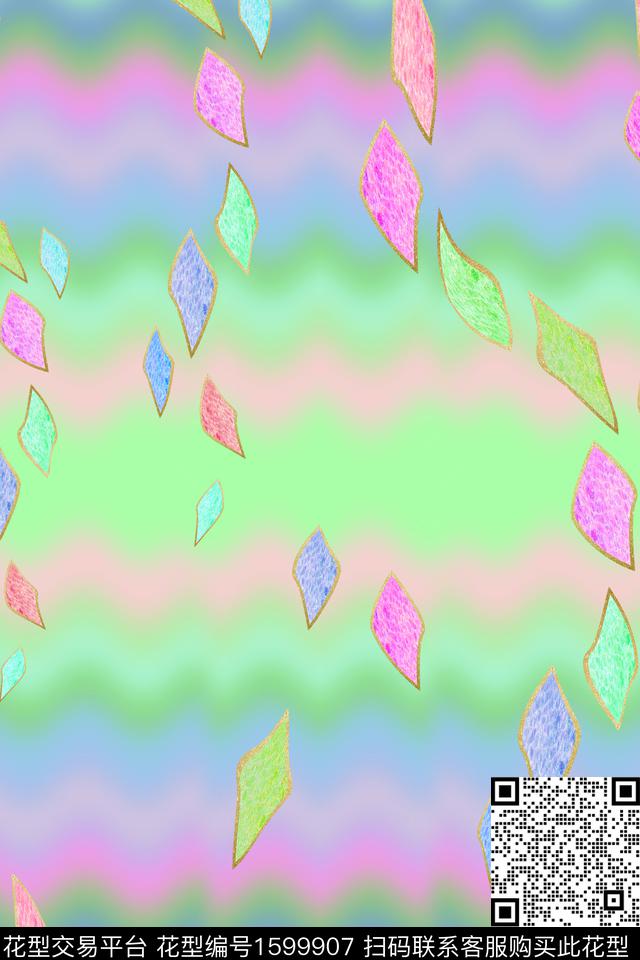 模糊底纹碎片条纹数码印花华亿平台下载（图片编号: 1599907） - 瓦栏（Walan）