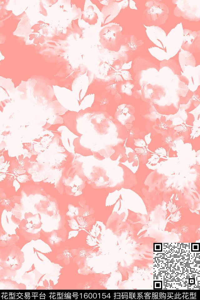 花卉水彩花卉数码印花华亿平台下载（图片编号: 1600154） - 瓦栏（Walan）