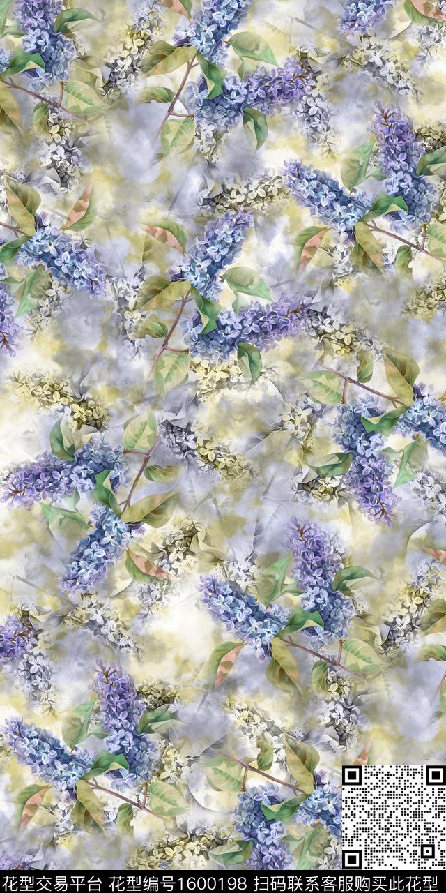 花卉数码印花华亿平台下载（图片编号: 1600198） - 瓦栏（Walan）