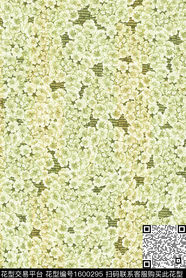 小碎花花卉水彩花卉数码印花华亿平台下载（图片编号: 1600295） - 瓦栏（Walan）