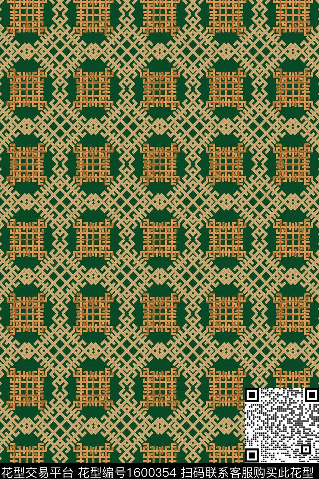 民族风传统纹样数码印花华亿平台下载（图片编号: 1600354） - 瓦栏（Walan）