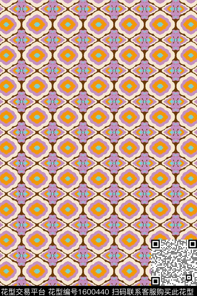 民族风格子几何传统印花华亿平台下载（图片编号: 1600440） - 瓦栏（Walan）