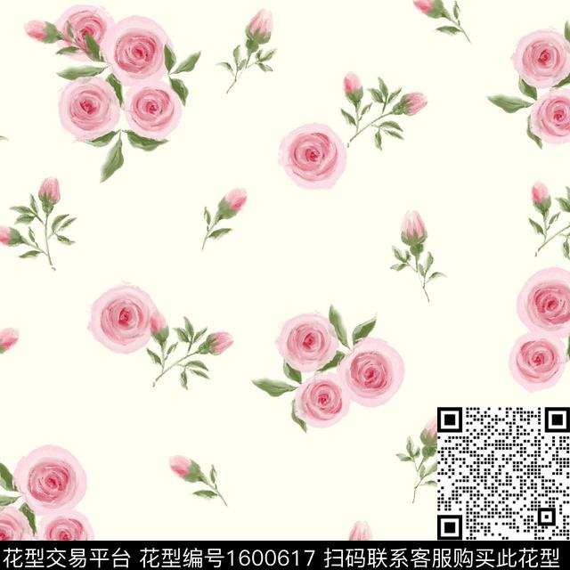 花卉小碎花清爽底花卉数码印花华亿平台下载（图片编号: 1600617） - 瓦栏（Walan）