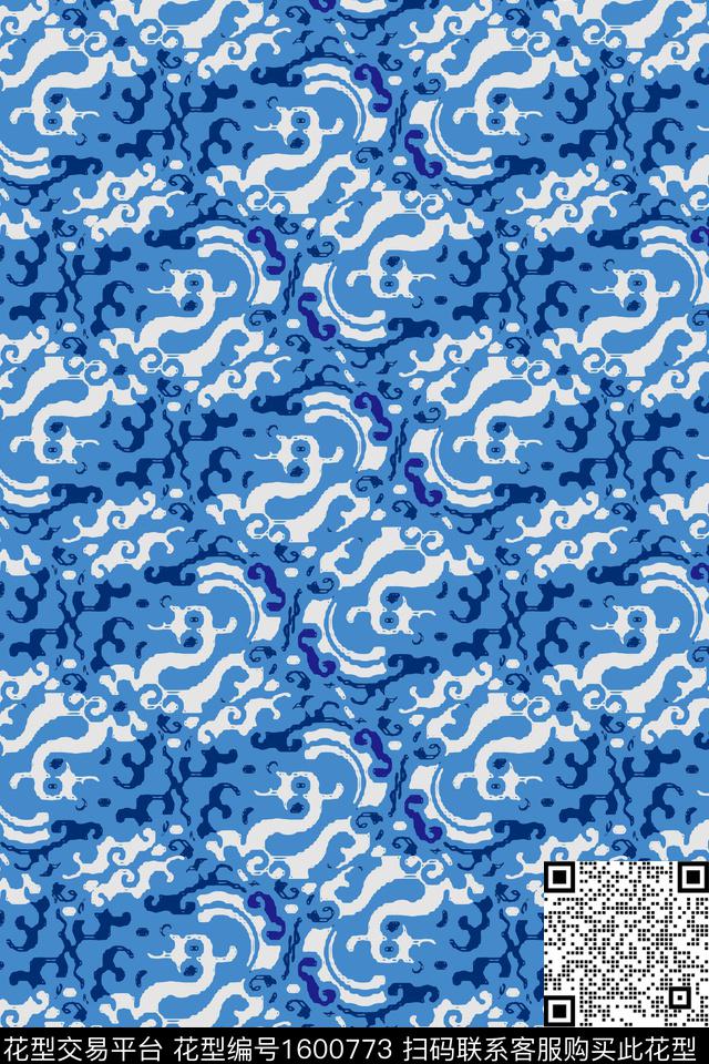 古典纹样民族风数码印花华亿平台下载（图片编号: 1600773） - 瓦栏（Walan）