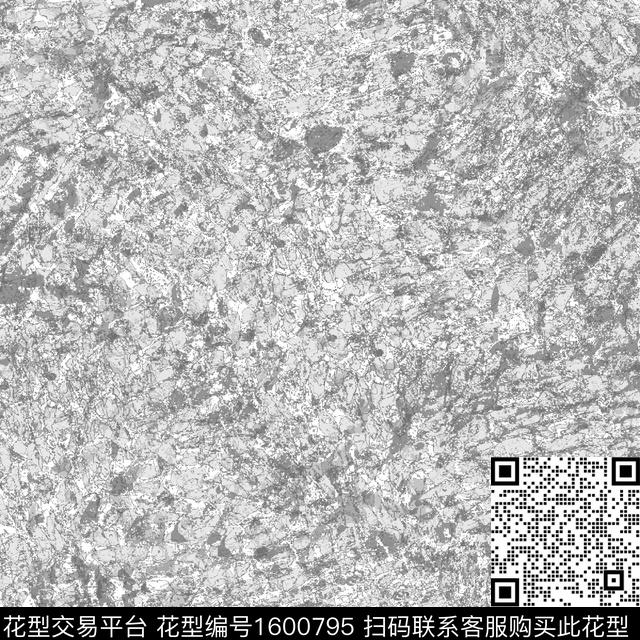抽象肌理黑白数码印花华亿平台下载（图片编号: 1600795） - 瓦栏（Walan）
