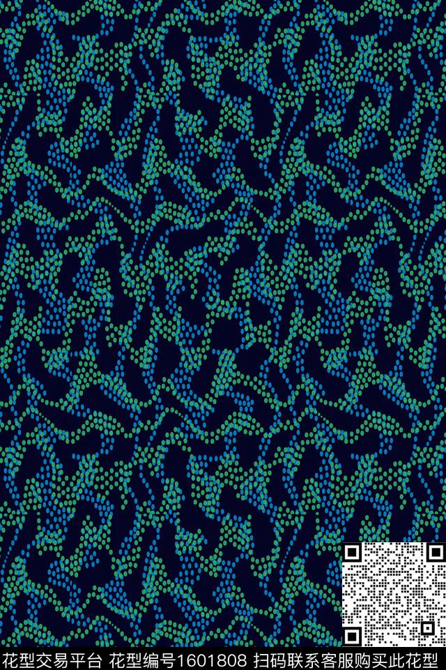 波点抽象传统印花华亿平台下载（图片编号: 1601808） - 瓦栏（Walan）