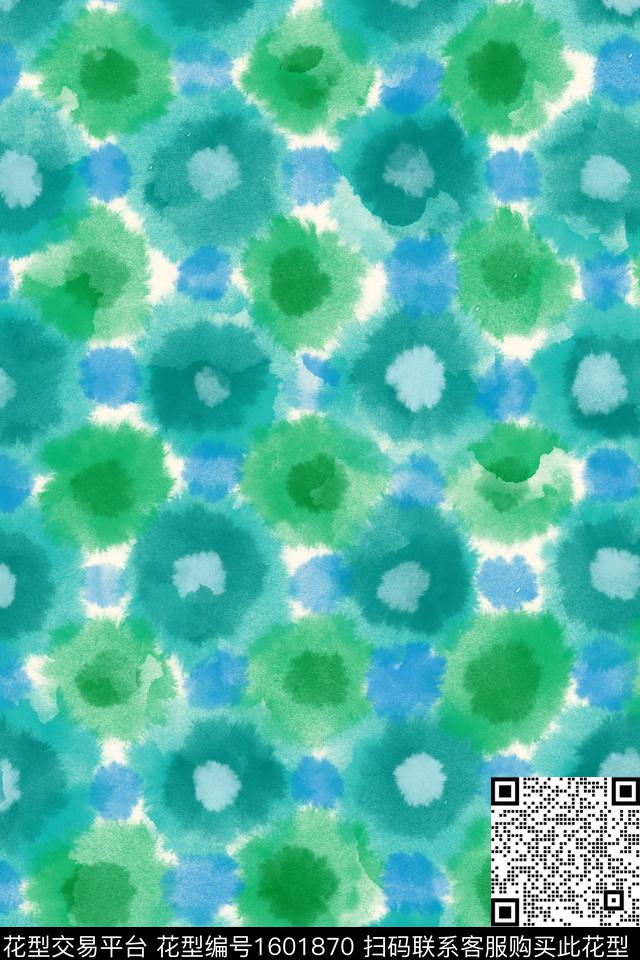 晕染肌理水彩笔触数码印花华亿平台下载（图片编号: 1601870） - 瓦栏（Walan）