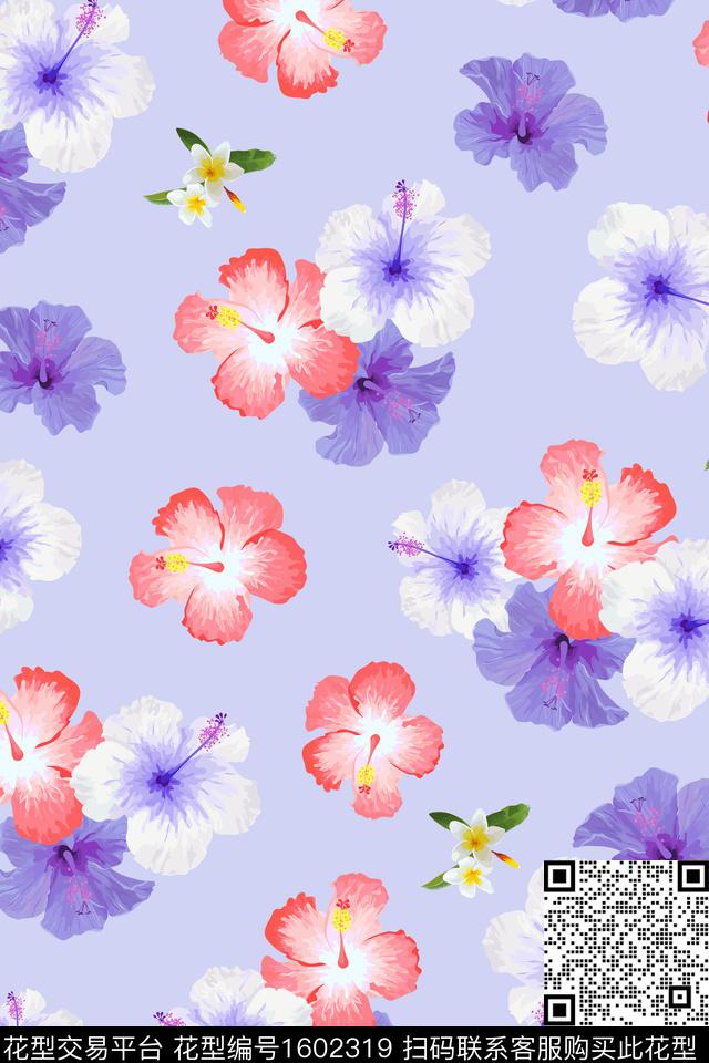 花卉春夏华亿平台小碎花数码印花华亿平台下载（图片编号: 1602319） - 瓦栏（Walan）