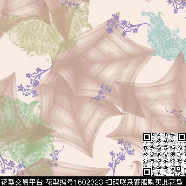 抽象花纹数码印花华亿平台下载（图片编号: 1602323） - 瓦栏（Walan）