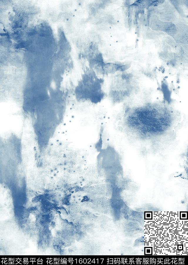 晕染肌理抽象数码印花华亿平台下载（图片编号: 1602417） - 瓦栏（Walan）