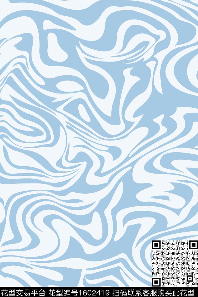 抽象单色数码印花华亿平台下载（图片编号: 1602419） - 瓦栏（Walan）