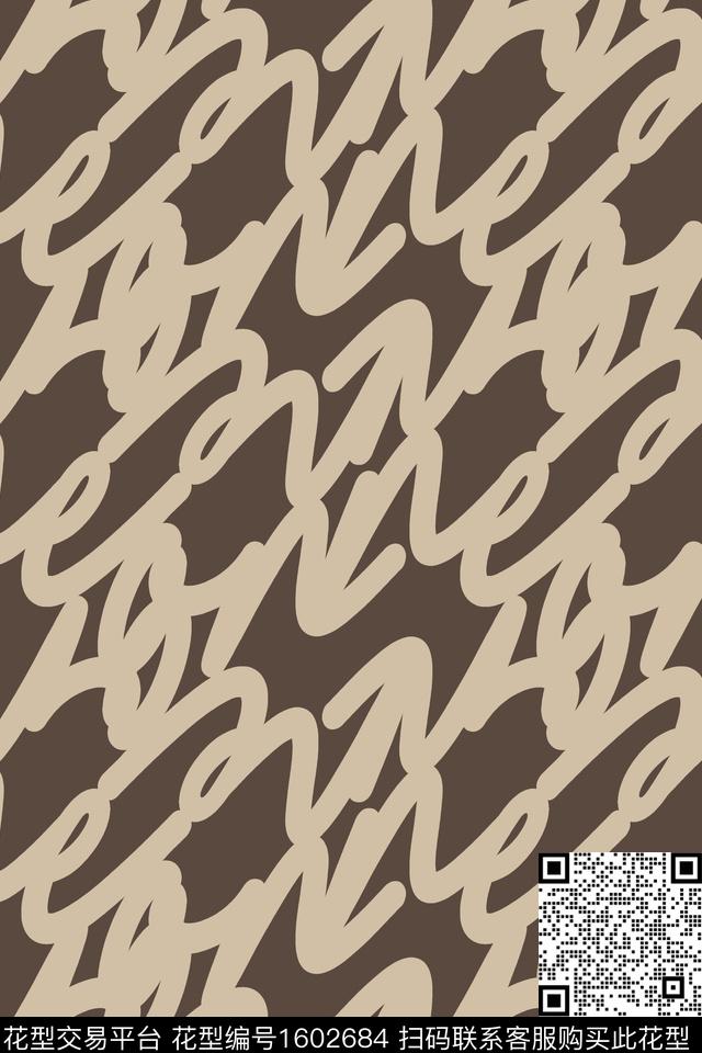 条纹抽象棕色传统印花华亿平台下载（图片编号: 1602684） - 瓦栏（Walan）