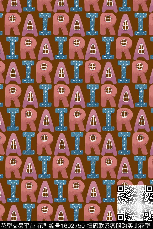 趣味窗户字母数码印花华亿平台下载（图片编号: 1602750） - 瓦栏（Walan）