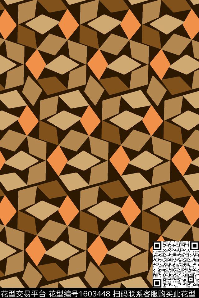 几何碎片传统印花华亿平台下载（图片编号: 1603448） - 瓦栏（Walan）