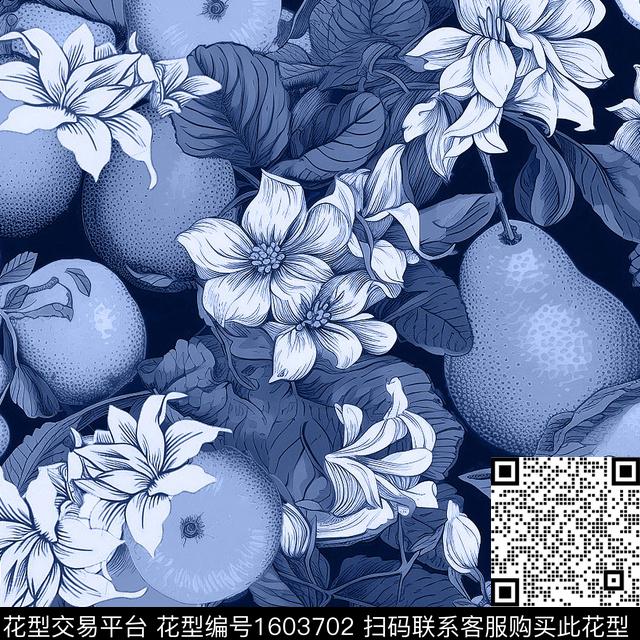 花卉水果素色数码印花华亿平台下载（图片编号: 1603702） - 瓦栏（Walan）
