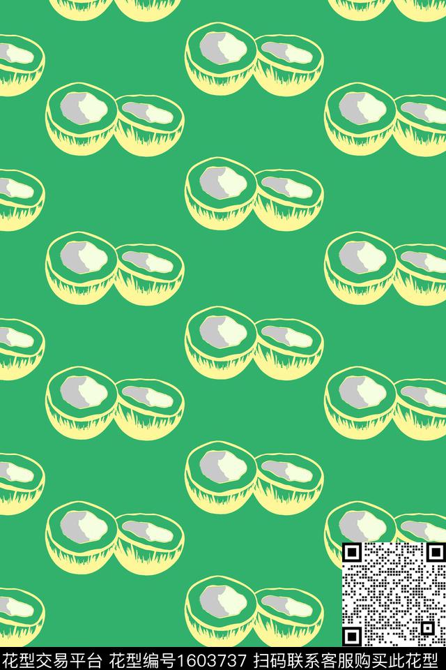 趣味椰子热带传统印花华亿平台下载（图片编号: 1603737） - 瓦栏（Walan）