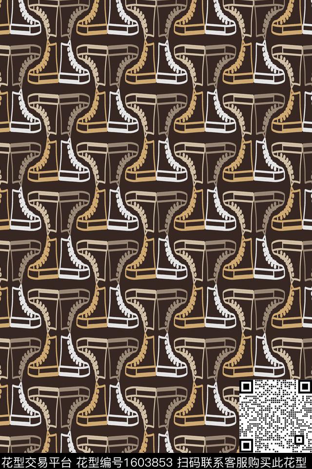 鞋子趣味传统印花华亿平台下载（图片编号: 1603853） - 瓦栏（Walan）