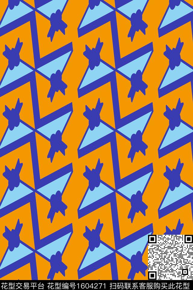 格子几何炫彩数码印花华亿平台下载（图片编号: 1604271） - 瓦栏（Walan）