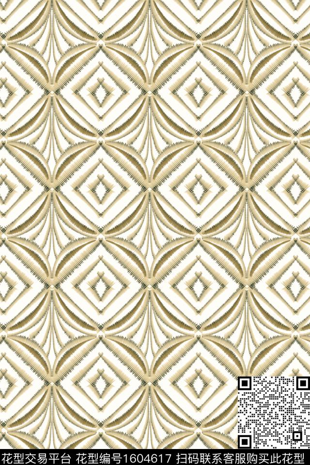 民族风格子几何数码印花华亿平台下载（图片编号: 1604617） - 瓦栏（Walan）