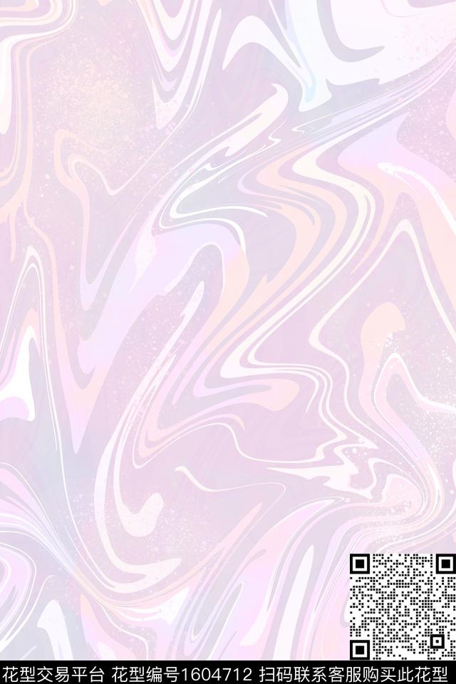 抽象扭曲波浪纹数码印花华亿平台下载（图片编号: 1604712） - 瓦栏（Walan）