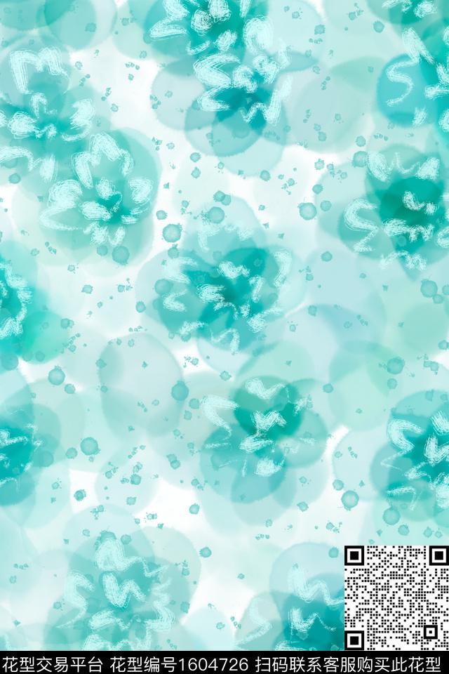 小清新花卉春夏华亿平台数码印花华亿平台下载（图片编号: 1604726） - 瓦栏（Walan）