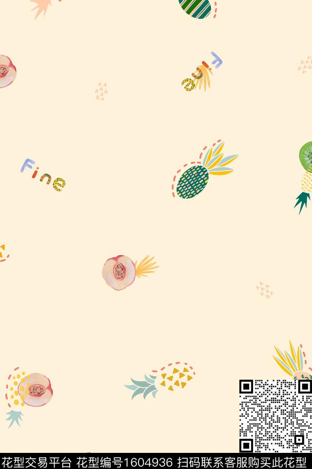 趣味可爱童装传统印花华亿平台下载（图片编号: 1604936） - 瓦栏（Walan）