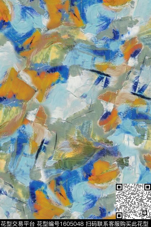 绘画涂鸦艺术笔触数码印花华亿平台下载（图片编号: 1605048） - 瓦栏（Walan）