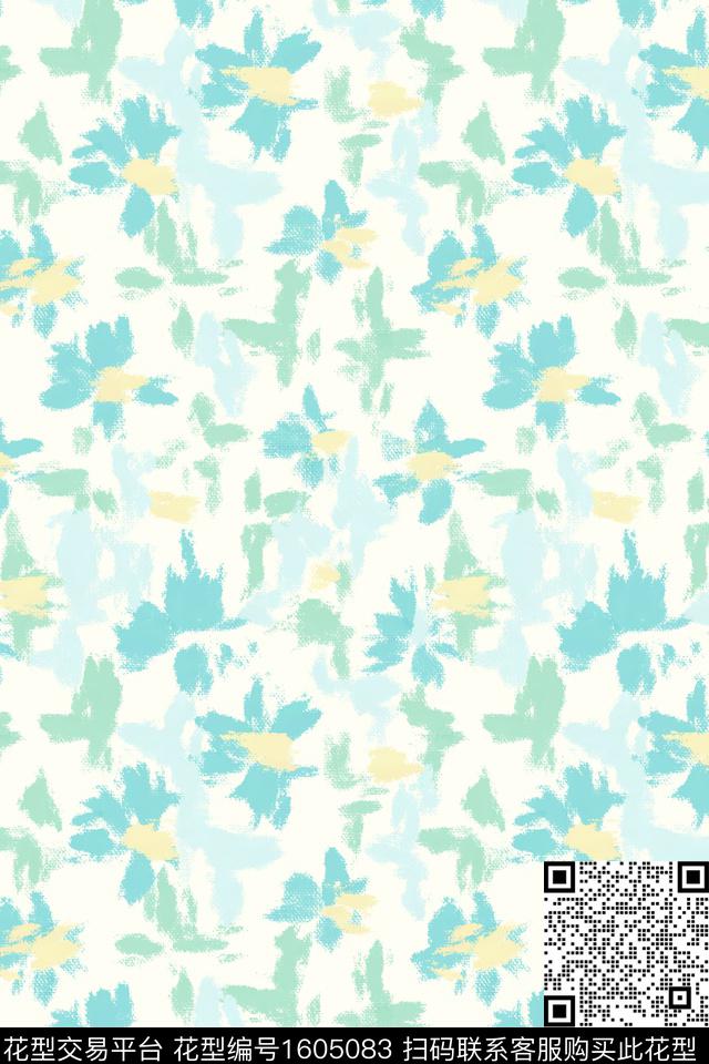 小清新清爽底花卉小碎花数码印花华亿平台下载（图片编号: 1605083） - 瓦栏（Walan）