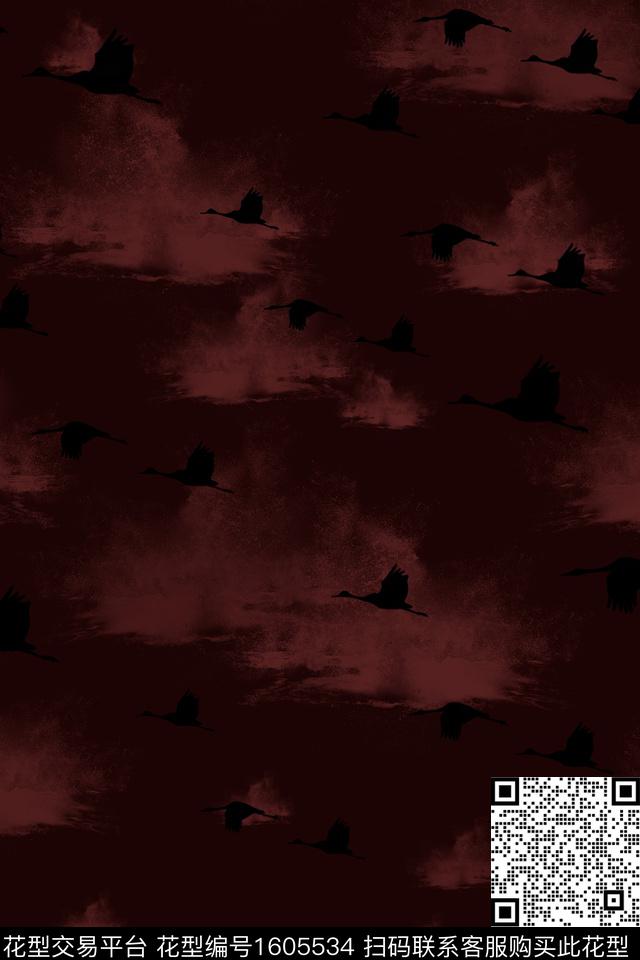 男装休闲天空数码印花华亿平台下载（图片编号: 1605534） - 瓦栏（Walan）