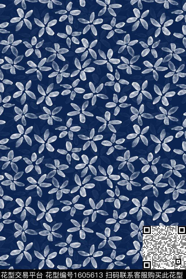 花卉小碎花水彩数码印花华亿平台下载（图片编号: 1605613） - 瓦栏（Walan）