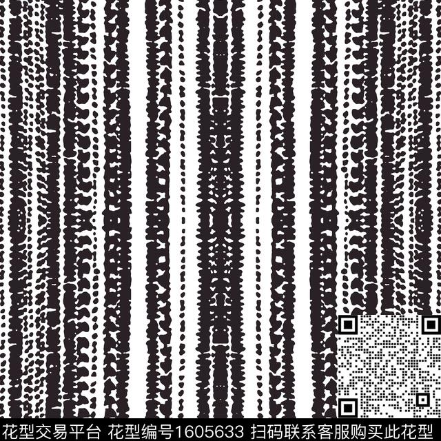 线条条纹黑白华亿平台传统印花华亿平台下载（图片编号: 1605633） - 瓦栏（Walan）