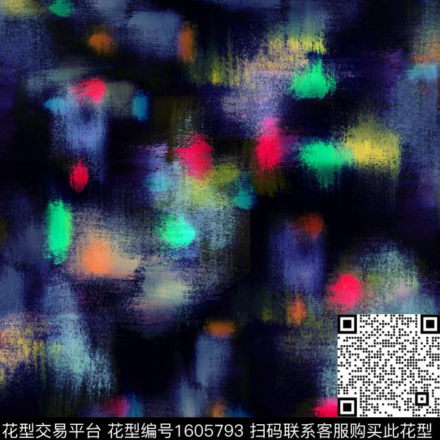 抽象肌理水彩数码印花华亿平台下载（图片编号: 1605793） - 瓦栏（Walan）