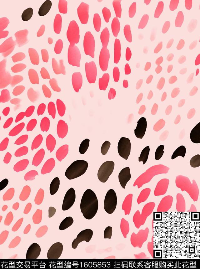 抽象斑点数码印花华亿平台下载（图片编号: 1605853） - 瓦栏（Walan）
