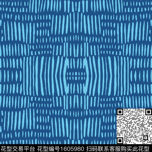 对称条纹传统印花华亿平台下载（图片编号: 1605980） - 瓦栏（Walan）