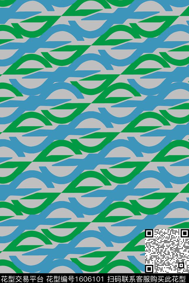 几何字母传统印花华亿平台下载（图片编号: 1606101） - 瓦栏（Walan）