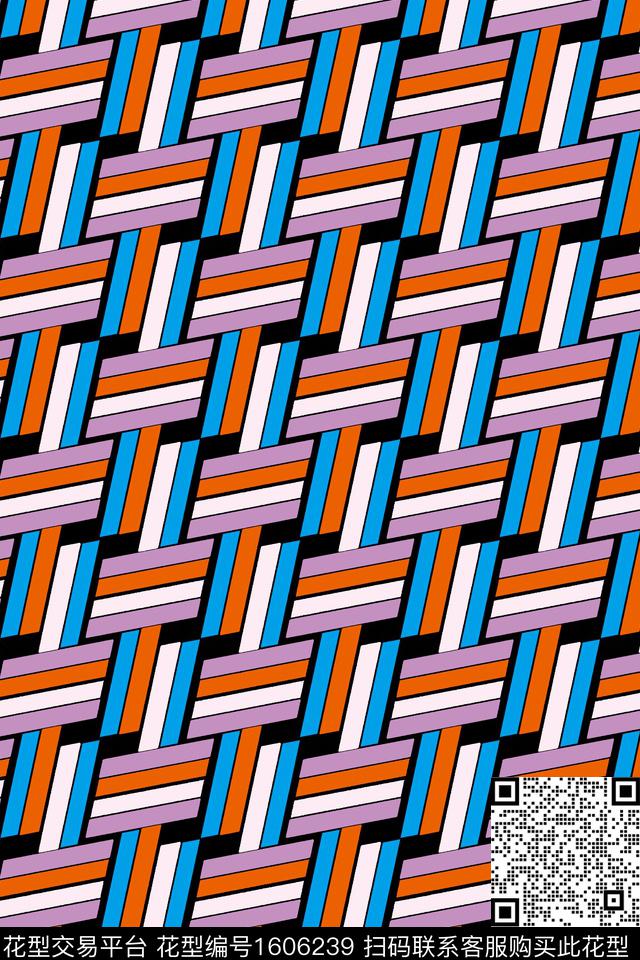 几何条纹传统印花华亿平台下载（图片编号: 1606239） - 瓦栏（Walan）