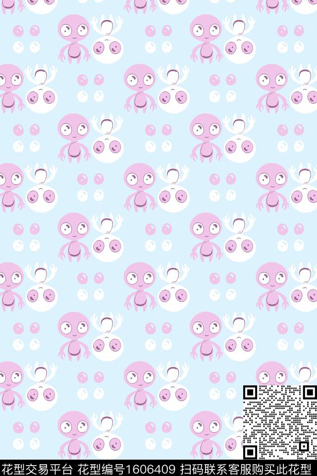 眼睛卡通人物几何传统印花华亿平台下载（图片编号: 1606409） - 瓦栏（Walan）