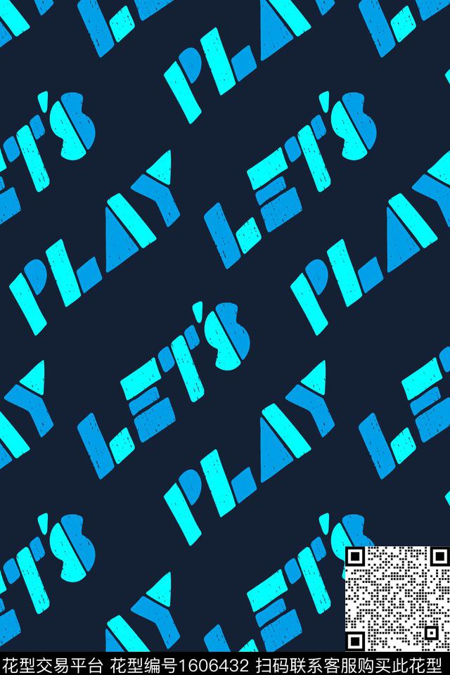 几何字母文字图像数码印花华亿平台下载（图片编号: 1606432） - 瓦栏（Walan）