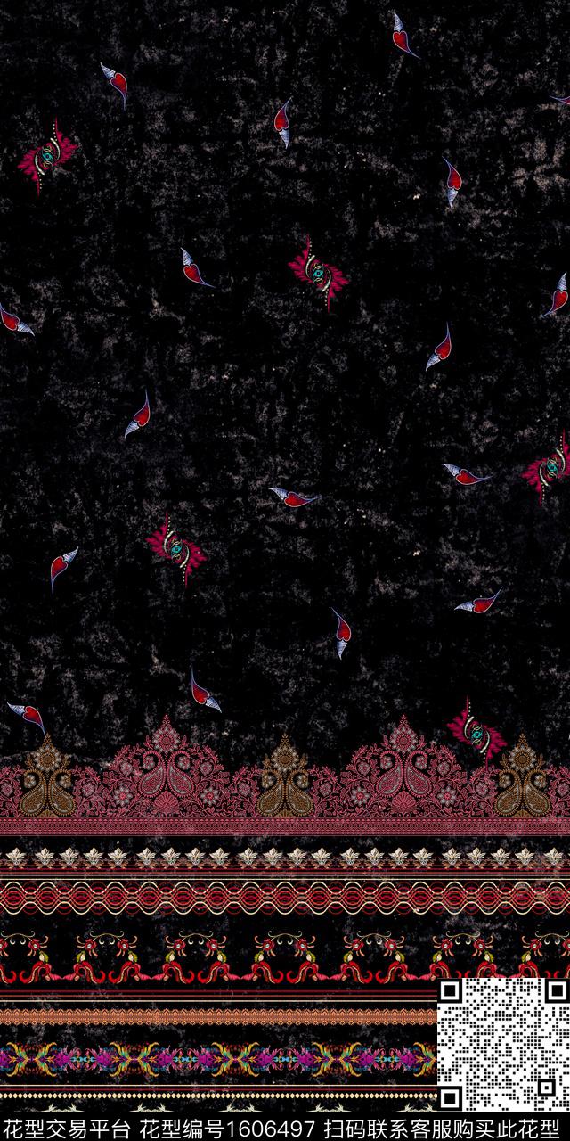 定位花民族风中老年数码印花华亿平台下载（图片编号: 1606497） - 瓦栏（Walan）